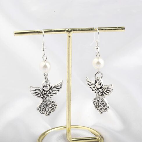 أقراط FUSTMW Angel - هدايا مجوهرات Guardian Angel Charm in Saudi Arabia