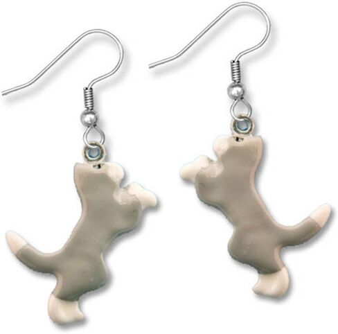 The Magic Zoo Cat Earrings for Women – Made in USA - Handcrafted Tuxedo Cat Dangles – Black and White Cat – Grey Kitty– Black Cat – Christmas Cat – Purple Cat - Valentine Cat in Saudi Arabia