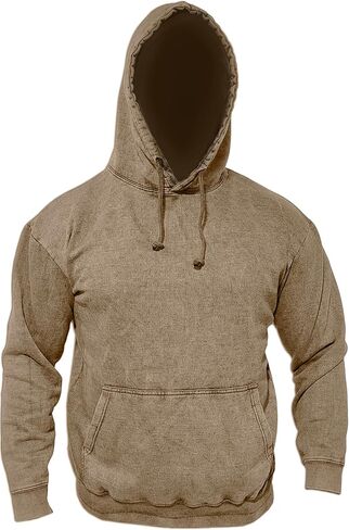 BIKER WEAR USA Men's Stonewash Casual Long sleeves Hoodie, Vintage Pullover Oversized Hoodie Sweatshirt with pocket in Saudi Arabia