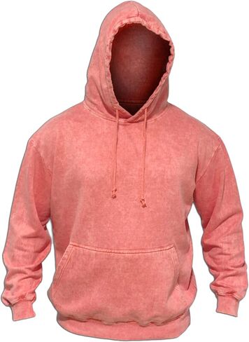 BIKER WEAR USA Men's Stonewash Casual Long sleeves Hoodie, Vintage Pullover Oversized Hoodie Sweatshirt with pocket in Saudi Arabia