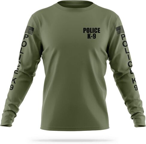 13FA Police K9 Utility Long Sleeve - USA Patriotic Shirt - Durable Breathable Moisture Wicking Law Enforcement in Saudi Arabia