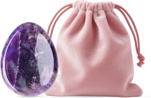 Whal&yune حجر السج عين النمر الإبهام القلق للقلق، بلورات الشفاء الطبيعية البيضاوية الأحجار الكريمة التأمل الريكي موازنة الملحقات هدية للأشخاص المجهدين - 1.8 بوصة in Kuwait