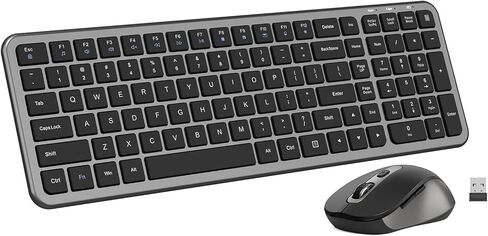 2.4G Wireless Keyboard and Mouse Compact Keyboard Mini Portable Silent Mouse, Suitable for Laptops Mac PC、 Travel Keyboard and Mouse in Kuwait