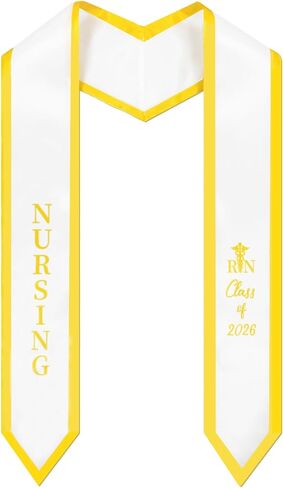 Jecery Nurse Matter Graduation Stole Class of 2026 First Generation Stole Sashes with Medical Logo Embroidery for 2026 Registered Nurses Graduation Gifts, 72 Inches in Saudi Arabia