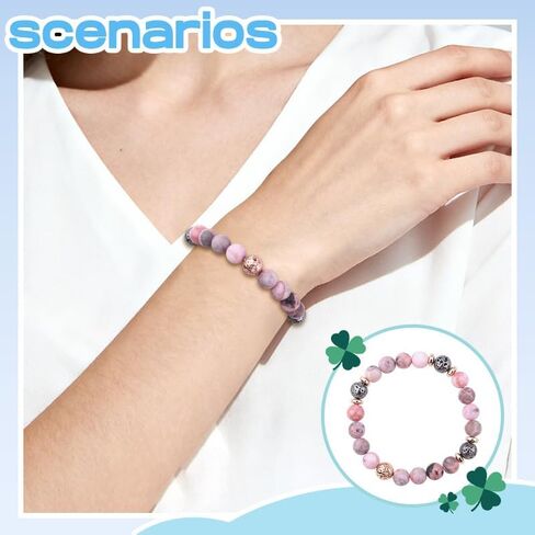 Happy 75th Birthday Bracelet for Women 75 Year Old Birthday Gifts for Mom Grandma Natural Stone Bead Bracelets for Nana Mother Bday Christmas Gifts for Aunt Wife BirthdayCharm Bracelet in Saudi Arabia