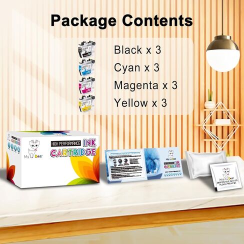 MS Deer 281 حبر خراطيش حبر لطابعات Canon Cyan Magenta أصفر ، بديل متوافق مع Canon CLI-281 XXL 281XXL C/M/Y لـ PIXMA TR8520 TR8620 TR7520 TS6120 TS8220 TR8600 TS9120 TS9521C in Kuwait