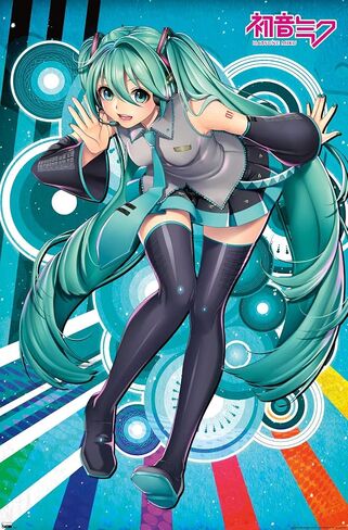 Hatsune Miku - ملصق حائط Whisper، مقاس 34 بوصة × 22.4 عرض، إصدار غير مؤطر in Kuwait