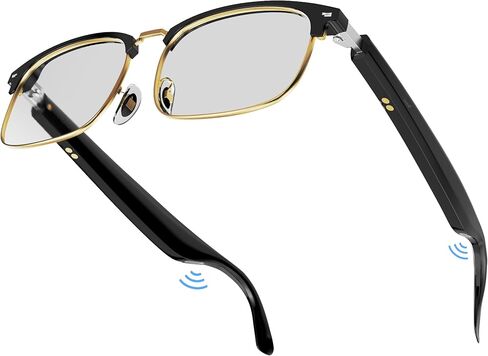 Smart Bluetooth Sunglasses with Open Ear Audio, UV400 Polarized Lens & Voice Control | Built-in Mic, Bass Sound | Hands-Free for Running, Cycling, Driving in Saudi Arabia