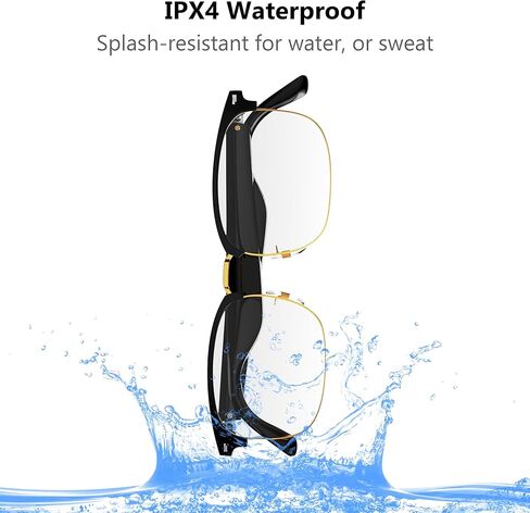 Smart Bluetooth Sunglasses with Open Ear Audio, UV400 Polarized Lens & Voice Control | Built-in Mic, Bass Sound | Hands-Free for Running, Cycling, Driving in Saudi Arabia