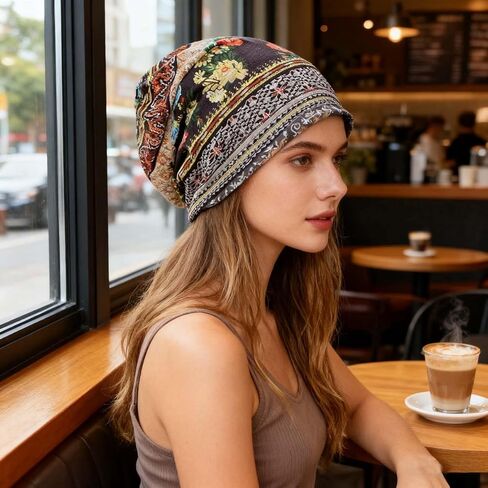 Cotton Slouchy Beanie Hip-Hop Soft Lightweight Running Beanie Adult Skull Hats Cap for Men Women(Coffee) in Saudi Arabia