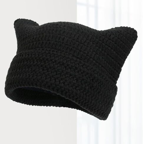 Crochet Cat Beanie - Animal Design Slouch Hat with Fox Pattern in Saudi Arabia