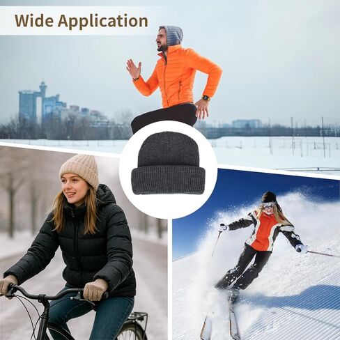 2 in 1 Balaclava Ski Mask Beanie, Winter Warm Knit Hat for Men Women, Foldable Polyester Trendy Beanie, Full Face Cover for Skiing, Cycling, Hiking, Cold Weather Outdoor Headwear Grey in Saudi Arabia