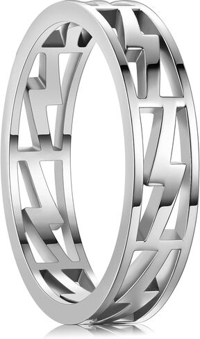 حلقات Lightning Ring مقاس 5 مم من King Ring - خواتم فائقة الراحة مقطوعة بالليزر للرجال والنساء - مصممة في الولايات المتحدة الأمريكية in Kuwait