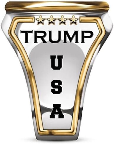 JIANFU Fashion Rings Finger US President Trump Ring Supporters Wide Ring in Saudi Arabia