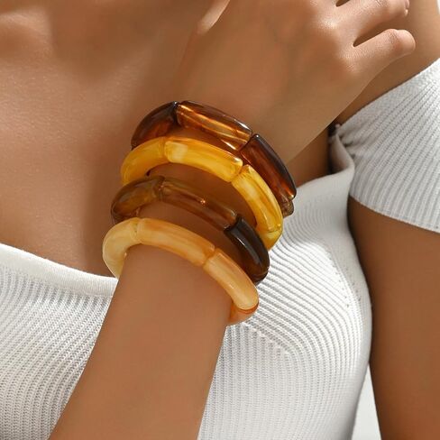 Gold Bangle Bracelets for Women Wide Cuff Bracelet Resin Design Fashion Jewelry Statement Bangle Gifts Bracelet for Women in Saudi Arabia