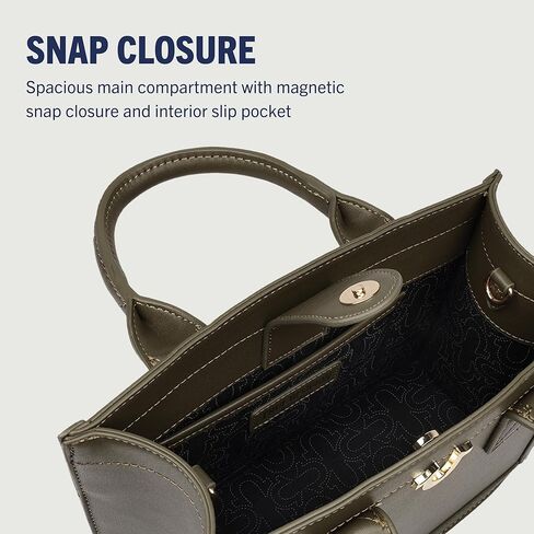 True Religion Pom Dangle Modern Tote, Structured Shoulder Bag with Removable Pom Charm, Spacious Interior in Saudi Arabia