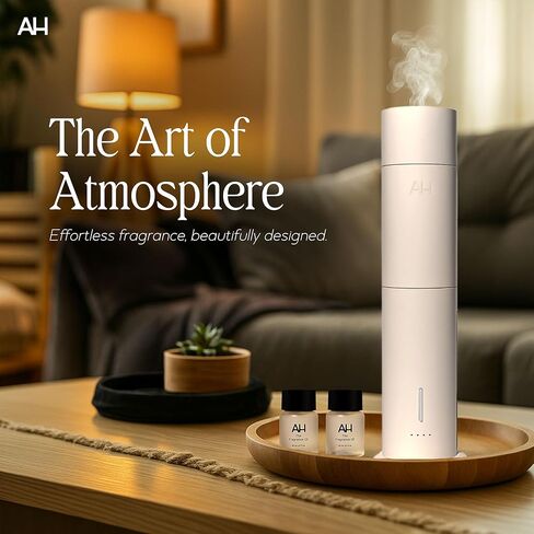 موزع روائح الهواء البارد الذكي وزيت عطري ثنائي من أورا هاوس - موزع روائح عطرية يتم التحكم فيه بواسطة تطبيق بلوتوث للمنزل (زيوت كولينز آند كوست 30 مل) - روائح مستوحاة من الفنادق، أجواء سهلة in Kuwait