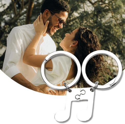 الأزواج المفاتيح لصديقها صديقة عيد الحب هدايا عيد ميلاد للزوج زوجة الزفاف الذكرى الخطوبة هدية لخطيبها خطيبها الموسيقى ملاحظة سلاسل المفاتيح هدية لمحبي الموسيقى هدية in Saudi Arabia
