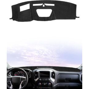 Dash Cover Mat Fit for 2022-2024 2025 2026 Chevy Chevrolet Silverado/GMC Sierra 1500 2500HD 3500HD Accessories with HUD Dashboard Cover Pad Non-Slip Center Console Protector (Only fits 13.4 in Screen) in Kuwait