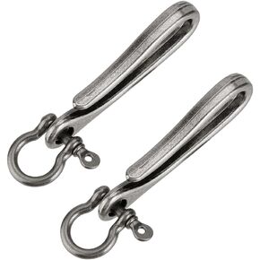 PH PandaHall Fish Hook Keychain, Alloy Key Ring Solid U Shape Key Hook Pocket Clip with Key Shackle for Keys Men Wallet Chain in Saudi Arabia