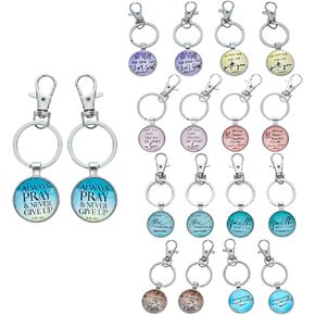 Wailike 18 Pcs Christian Keychain Religious Bible Verse Scripture Key Chains Inspirational Gifts Supplies for Men Women in Saudi Arabia