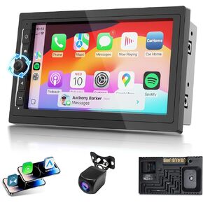 10.1 "Carplay و Android Auto Car Stereo - RAM 2GB RAM 64GB ، SSP SOUND ، كاميرا احتياطية 1080P ، Bluetooth 5.0 ، جهاز استقبال شاشة اللمس HD in Kuwait