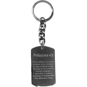 Philippians 4:8 Bible Verse - Metal Ring Key Chain Keychain in Kuwait