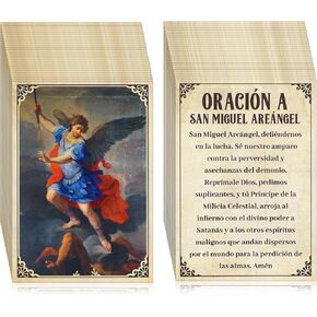 200 PCS بطاقة الصلاة الكاثوليكية سانت مايكل من أجل السلام Michael Archangel Holy Card ، هدايا مسيحية ملهمة ، 3.94 × 2.76 بوصة in Saudi Arabia