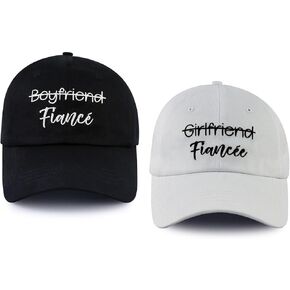 Ynbnzneng Fiance and Fiancee Hats for Men Women, Adjustable Embroidered Couples Baseball Cap in Kuwait