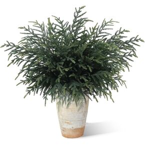 Lofeijxufj 36 Inch Real Touch Norfolk Pine Branches, 4 Pcs Artificial Faux Cedar Pine Greenery Stems for DIY Christmas Wreath Garland Vase Filler Home Garden Indoor Outdoor Holiday Party Decorations in Kuwait