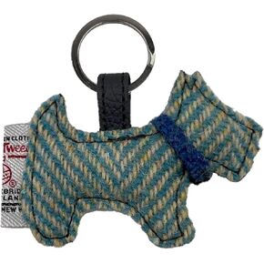 Maccessori Harris Tweed Scotty Dog Keyring Keycharm, Dimensions: 2.7'x1.9' with Split Ring 0.98' in Saudi Arabia