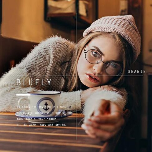 Blufly Winter Hats Cable Knitted Beanie Hat with Visor Beret Ribbed Ski Beanie Cap Slouchy Skull Hat Cap Headwear for Women and Girls (White) in Saudi Arabia