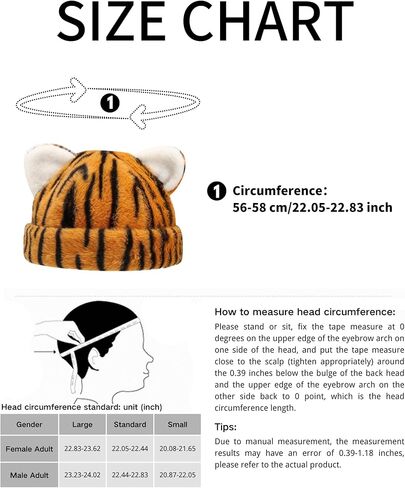 قبعة نسائية من yolrdiw مصنوعة من الفرو الصناعي المنفوش وأذني القطة للشتاء الدافئ بطباعة النمر in Kuwait