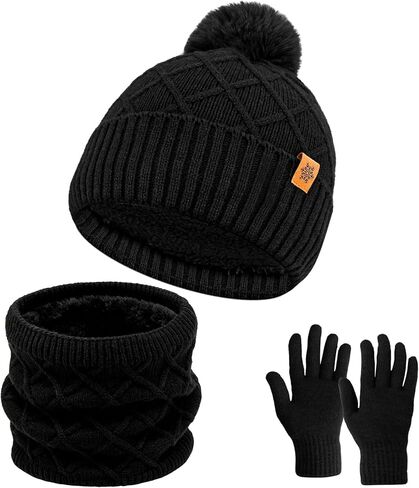 Jaciya Womens Winter Hat Scarf Gloves Set in Saudi Arabia