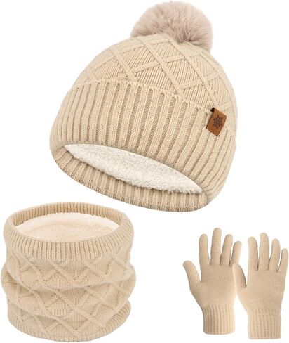 Jaciya Womens Winter Hat Scarf Gloves Set in Saudi Arabia