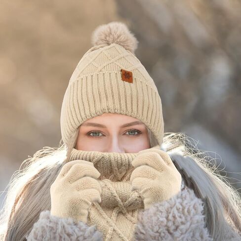 Jaciya Womens Winter Hat Scarf Gloves Set in Saudi Arabia