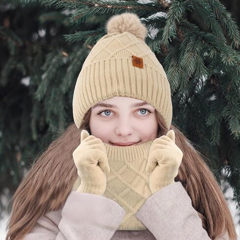 Jaciya Womens Winter Hat Scarf Gloves Set in Saudi Arabia
