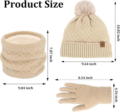 Jaciya Womens Winter Hat Scarf Gloves Set in Saudi Arabia