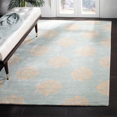 SAFAVIEH Soho Collection 5' x 8' Turquoise SOH424A Handmade Premium Wool Area Rug in Saudi Arabia