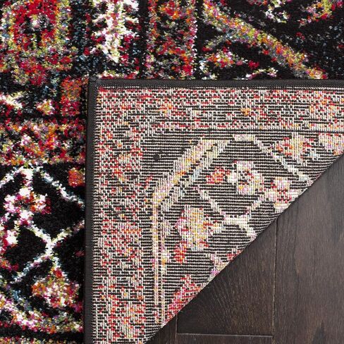 سجادة منطقة مجموعة همدان العتيقة من SAFAVIEH - 20.32 سم × 25.4 سم، أحمر ومتعدد، تصميم فارسي تقليدي شرقي، لا يتساقط ويسهل العناية به، مثالي للمناطق ذات حركة المرور العالية في غرفة المعيشة وغرفة النوم (VTH215A) in Saudi Arabia