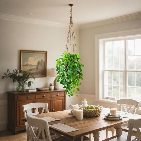 QIANYUN Hanging Plant Artificial Ivy – 40" Fake Potted Plants with Pot, 2PCS Trailing Greenery Vines for Indoor Shelf, Bedroom, Living Room, Bathroom, Office, or Outdoor Porch Decoration in Saudi Arabia