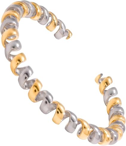 XIUBOSHI Spring Coil Open Bangle for Women Stainless Steel Minimalist Jewelry Birthdays Anniversaries Versatile in Saudi Arabia