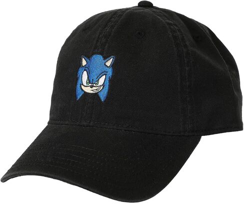 قبعة بيسبول سوداء غير منظمة من Bioworld Sonic The Hedgehog Smiling Sonic in Kuwait