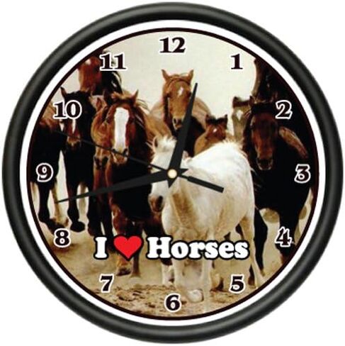 Horses Wall Clock Animal Horse Lover Farmer Farm Gift in Saudi Arabia