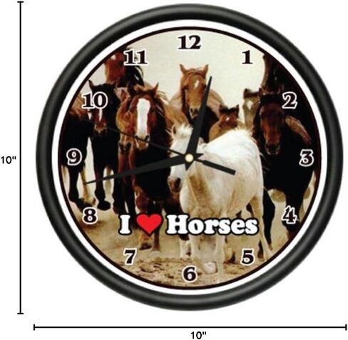 Horses Wall Clock Animal Horse Lover Farmer Farm Gift in Saudi Arabia