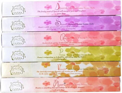 Shanti - Vaanaj Premium Incense Sticks, Essence of Purity, 20 Sticks, A Vibrant Tropical Breeze—Zesty, Fresh, and Sweet Notes, Aroma Therapy, Relaxation, Enhances Emotional Well-Being in Saudi Arabia