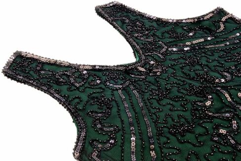Women 1920s Sequin Vintage Flapper Fringe Beaded Gatsby Party Dress with 20s Accessories Set in Saudi Arabia