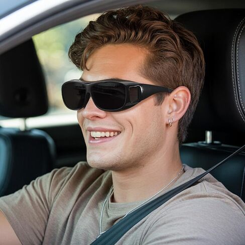 Trysee Polarized Fit Over Sunglasses for Men Women Wrap Around Sunglasses to Wear Over Glasses with UV Protection TS4106 in Saudi Arabia