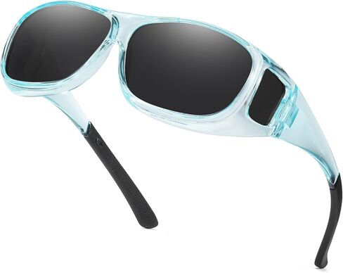 Trysee Polarized Fit Over Sunglasses for Men Women Wrap Around Sunglasses to Wear Over Glasses with UV Protection TS4106 in Saudi Arabia