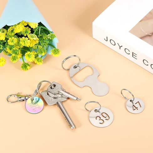 Shopping Trolley Token Key Ring, 6 Pack 2.2 Inch Stainless Steel Cart Remover Unlock Release Keychain for Grocery Shopping Cart, Silver Tone in Saudi Arabia